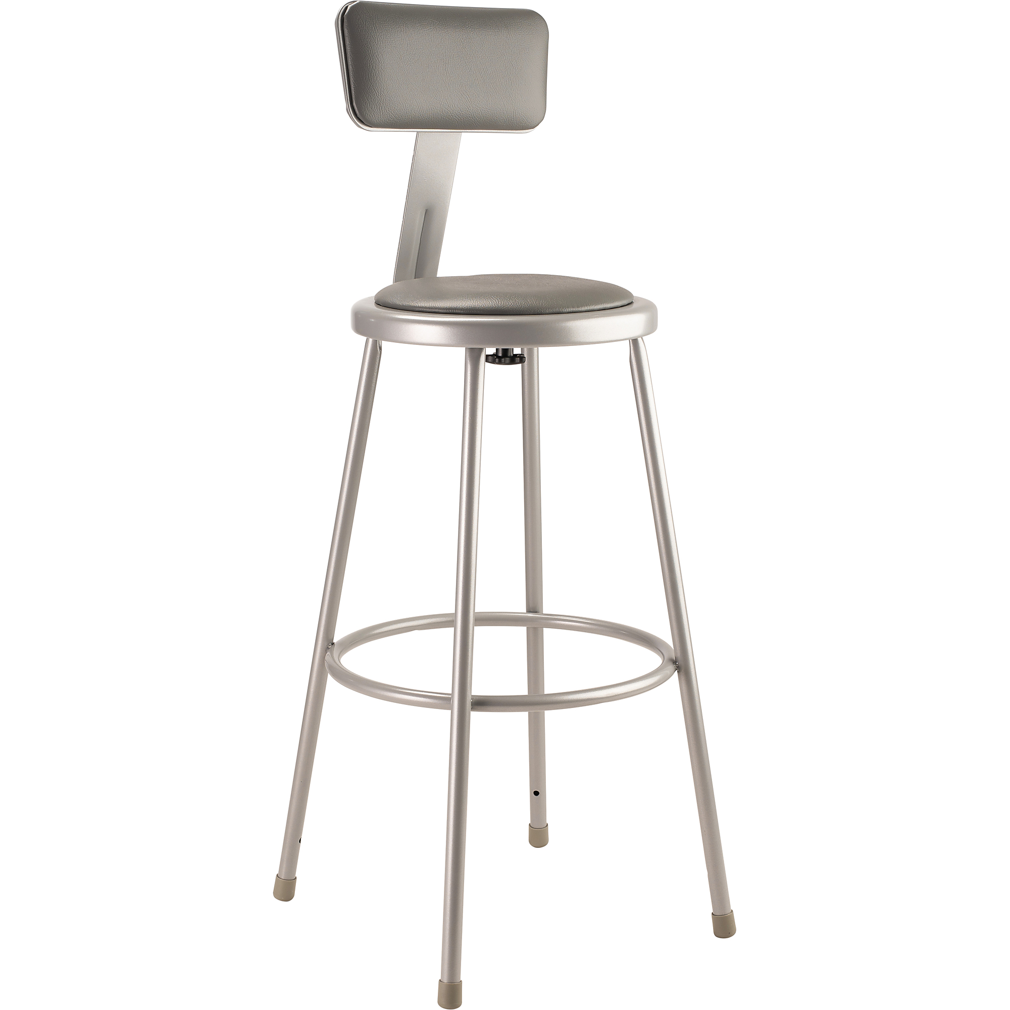 National Public Seating, 30in. Vinyl Steel Stool Backrest, Primary Color Gray, Included (qty.) 1, Seating Type Office Stool, Model# 6430B